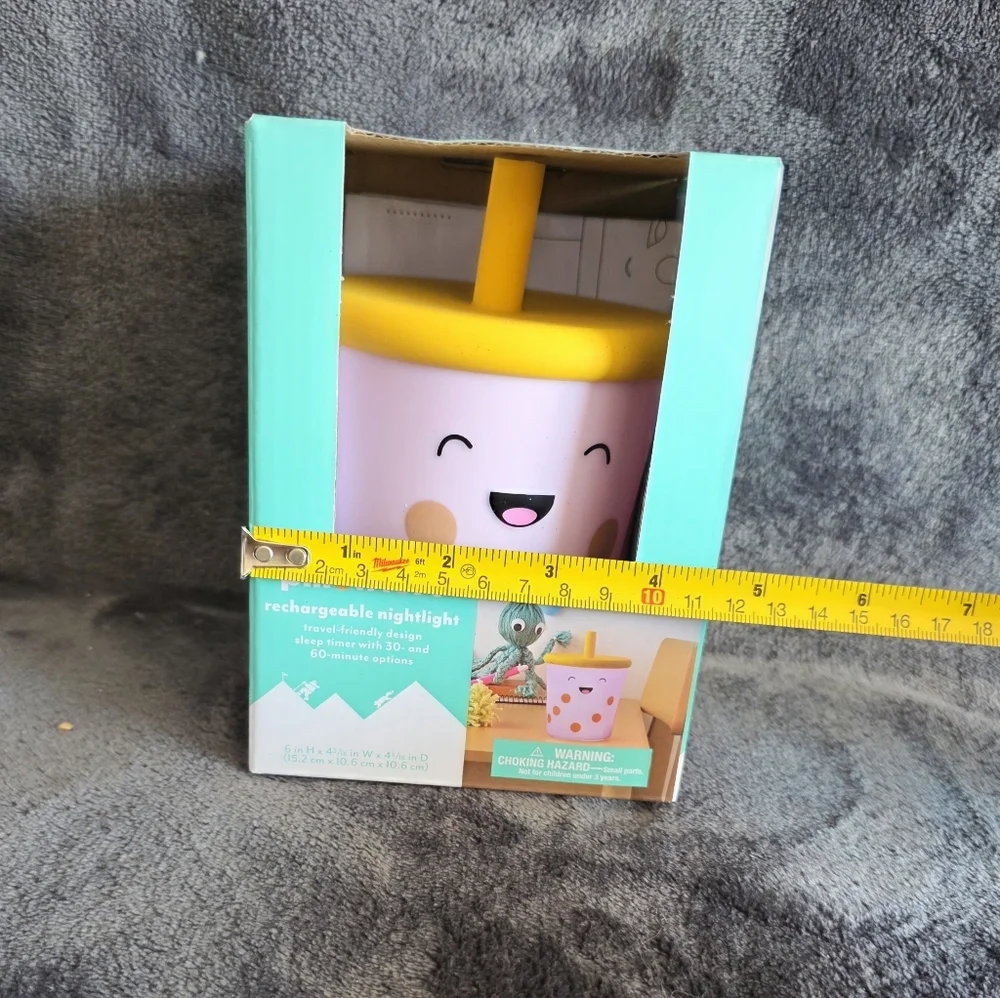 New Target Pillowfort Kids Calming Silicone Glow Night Light Boba Rechargeable